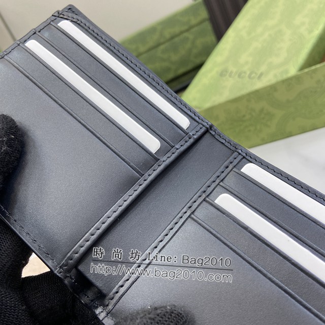 Gucci專櫃古馳最新款飾GG細節錢包男士短夾 jh2241型號：408827